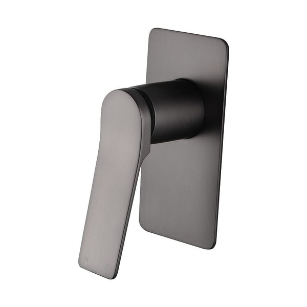 TSI Mixer Taps RUSHY Series Square Brushed Gun Metal Grey Built-in Shower Mixer(Brass) BUGM0156.ST