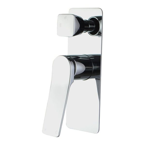 TSI Mixer Taps RUSHY Series Square Chrome Wall Mixer With Diverter CH0155.ST