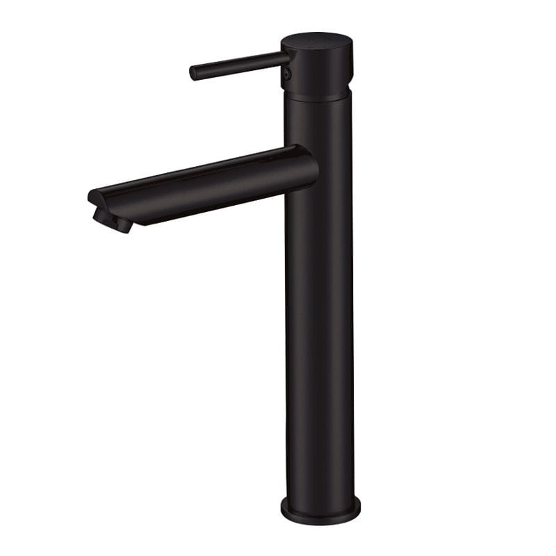 TSI Mixer Taps TBT20.02 Pentro Matte Black Round Tall Basin Mixer