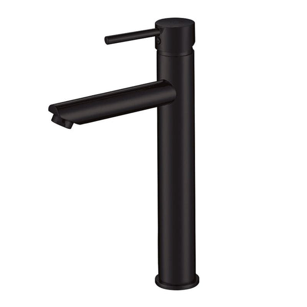 TSI Mixer Taps TBT20.02 Pentro Matte Black Round Tall Basin Mixer