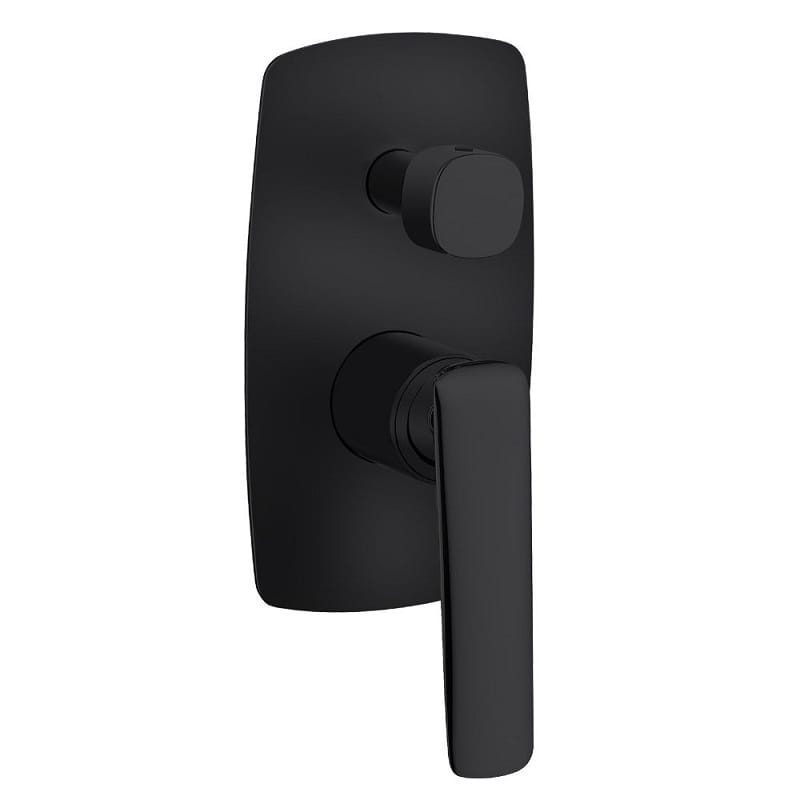TSI Mixer Taps WMD204.02 Bellino Matte Black Wall Mixer Diverter