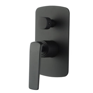 TSI Mixer Taps WMD45.02 Esperia Matte Black Wall Mixer with Diverter