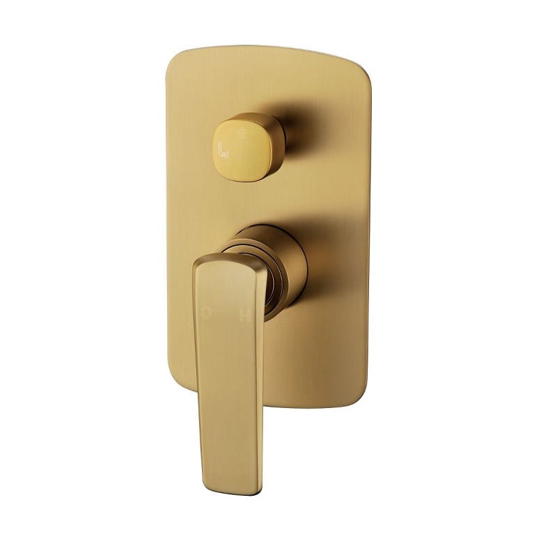 TSI Mixer Taps WMD45.04 Esperia Brushed Yellow Gold Wall Mixer with Diverter