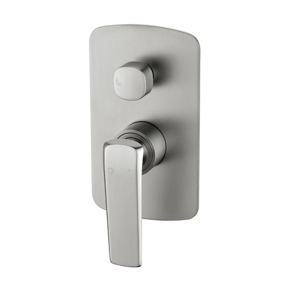 TSI Mixer Taps WMD45.05 Esperia Brushed Nickel Wall Mixer with Diverter