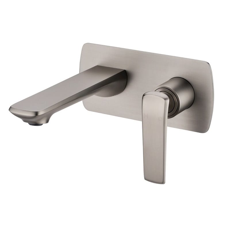 TSI Mixer Taps WMT14.05 Esperia Brushed Nickel Wall Mixer With Spout