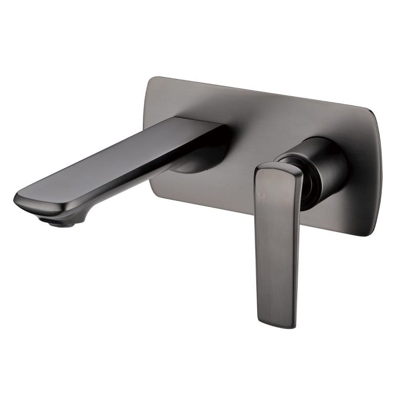 TSI Mixer Taps WMT14.06 Esperia Gun Metal Grey Wall Mixer With Spout