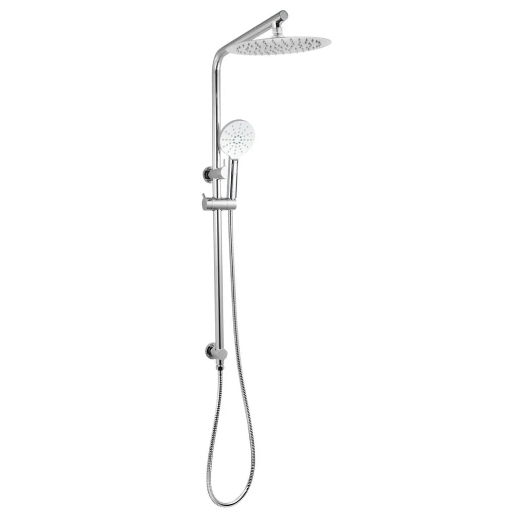 TSI Showers 10'' RIGHT ANGLE ROUND CHROME SHOWER STATION TOP INLET