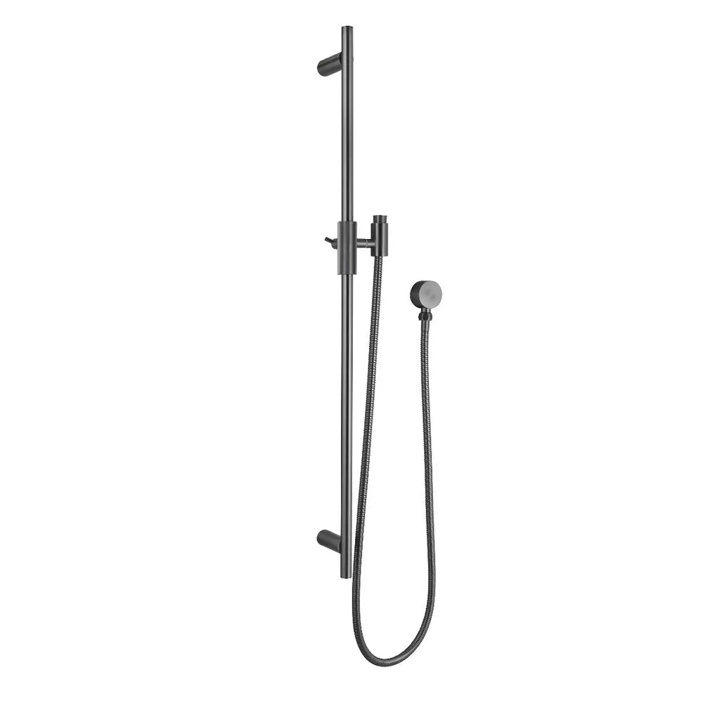 TSI Showers BUGM2151.SH.N CADDENCE SERIES BRUSHED GUN METAL GREY SHOWER RAIL WITHOUT HANDHELD SHOWER