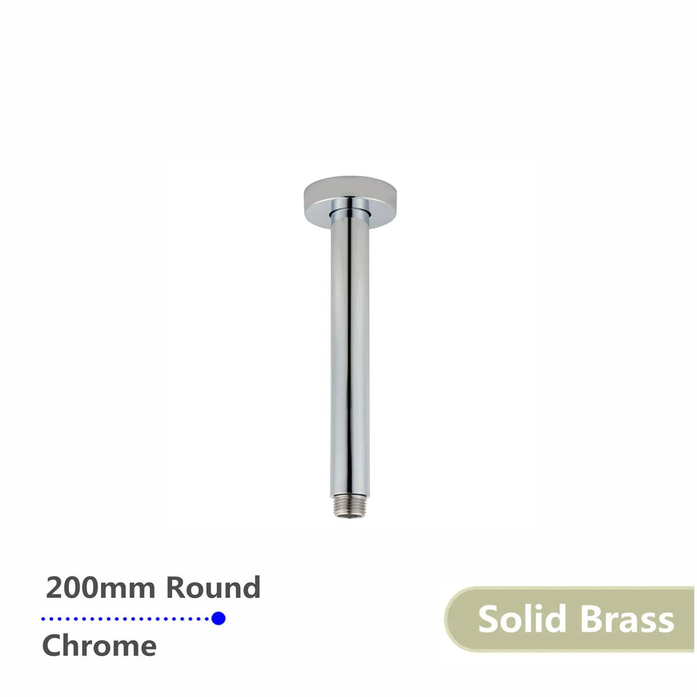 TSI Showers CH0105.SA ROUND CHROME CEILING SHOWER ARM 200MM