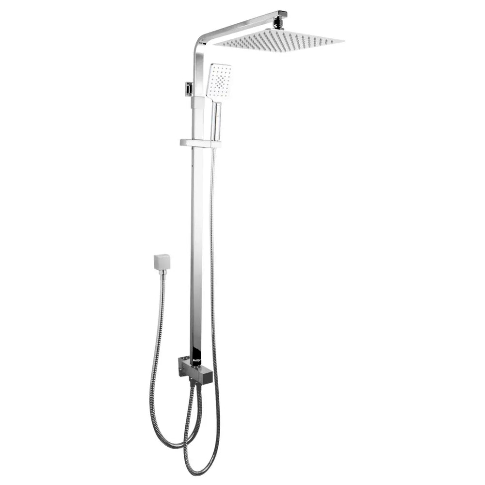 TSI Showers CH2125.SH.N+CH0002.SH+CH-S8.HHS 10" SQUARE CHROME SHOWER STATION TOP/BOTTOM INLET