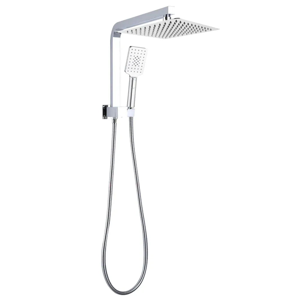 TSI Showers CH2140.SH.N+CH0002.SH+CH-S8.HHS 10" SQUARE CHROME SHOWER STATION TOP WATER INLET