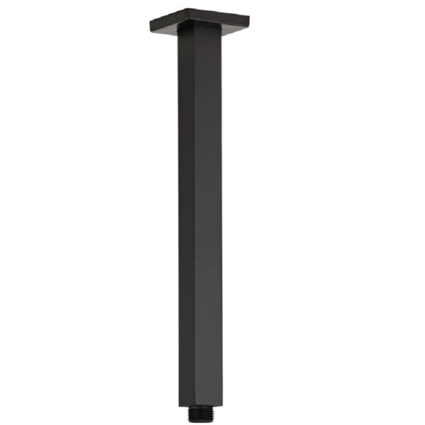 TSI Showers SH SQCelingBK/4 ACQUA BLACK Ceiling Dropper 400mm Matte Black Finish