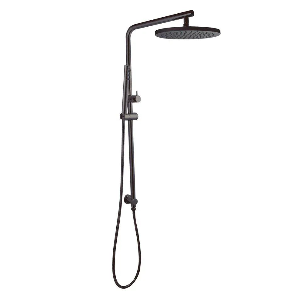 TSI Showers GM2128-A.SH-10 10'' ROUND GUN METAL GREY SHOWER STATION TOP WATER INLET