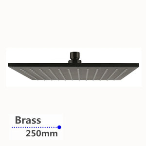 TSI Showers OX0135.SH SQUARE BLACK BRASS RAINFALL SHOWER HEAD 250MM
