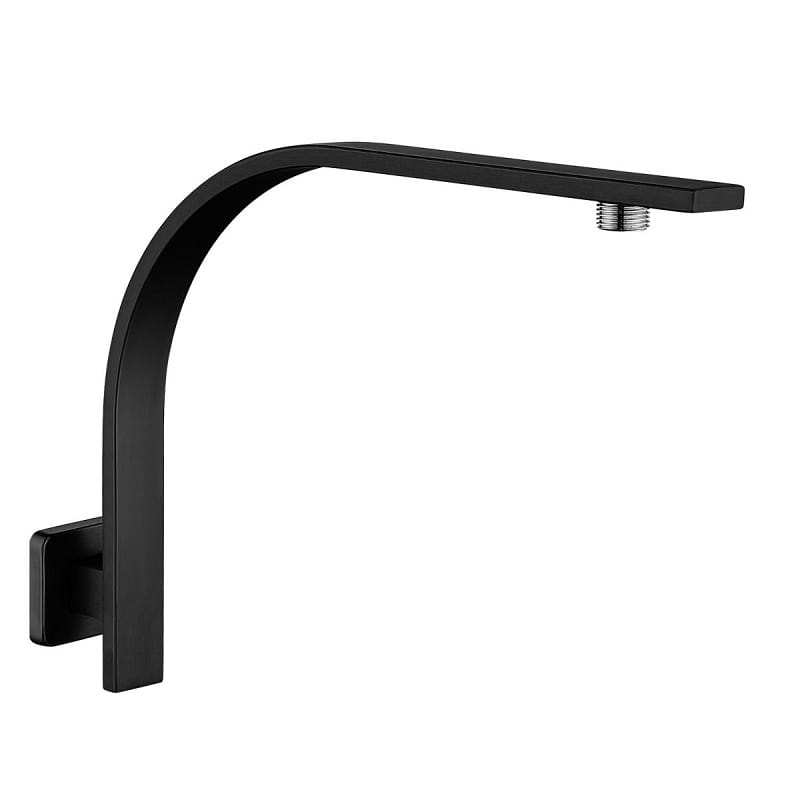TSI Showers SE29.02 Matte Black Gooseneck Wall Mounted Shower Arm