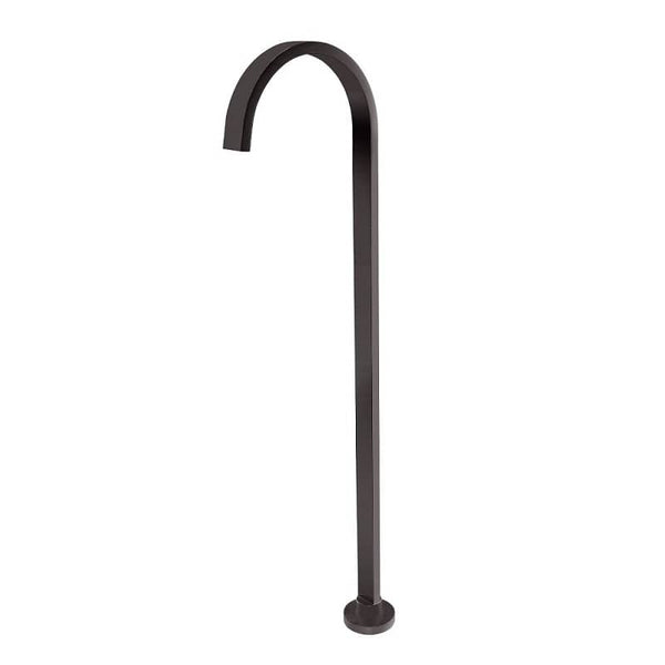 TSI simple BS01.06 Square Gun Metal Grey Stainless Steel Freestanding Bath Spout