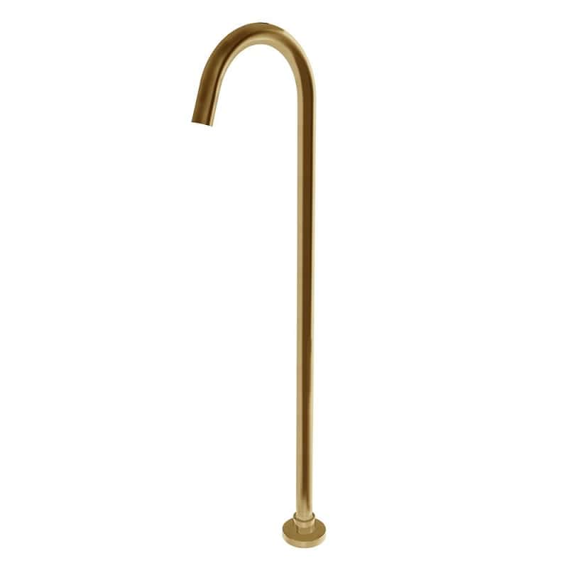TSI simple BS02.04 Pentro Round Brushed Yellow Gold Stainless Steel Freestanding Bath Spout