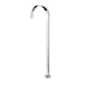 TSI simple Chrome Square Floor Standing Mixer (Brass) CH0001.BS
