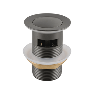 TSI simple GM001.PUW 32/40MM SOLID BRASS GUN METAL GREY BASIN POP UP WASTE WITH OVERFLOW