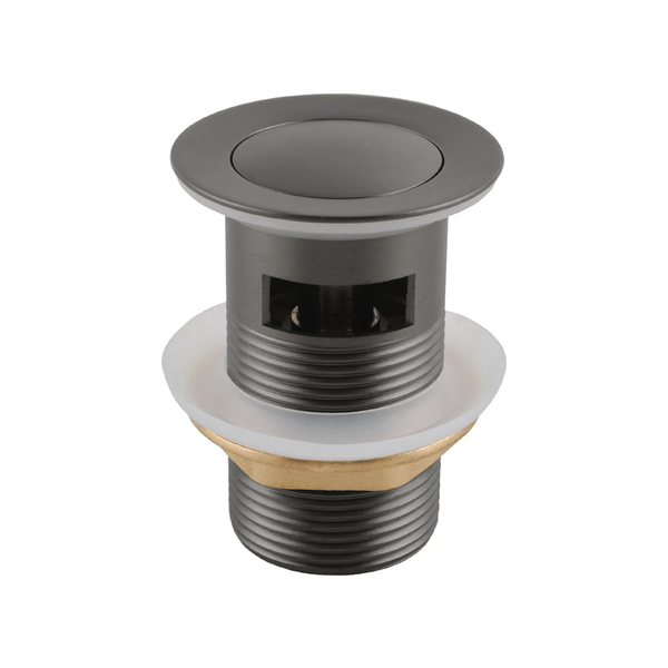 TSI simple GM001.PUW 32/40MM SOLID BRASS GUN METAL GREY BASIN POP UP WASTE WITH OVERFLOW