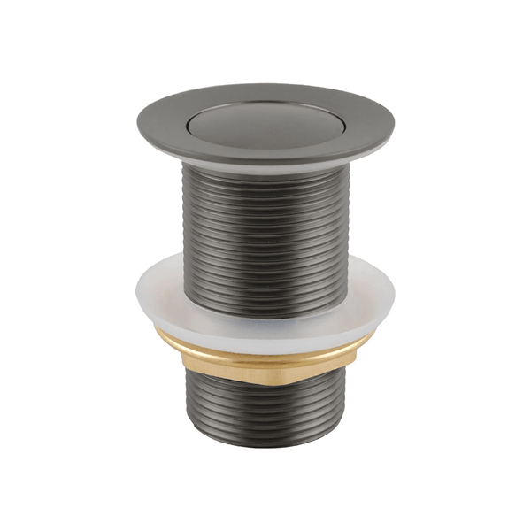 TSI simple GM002.PUW 32/40MM GUN METAL GREY SOLID BRASS BASIN POP UP WASTE NO OVERFLOW