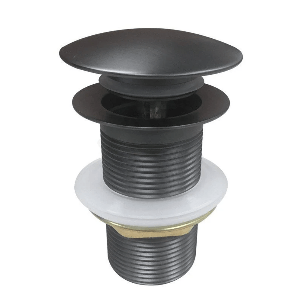TSI simple GM003.PUW 32/40MM GUN METAL GREY MUSHROOM SOLID BRASS BASIN POP UP WASTE NO OVERFLOW