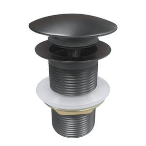 TSI simple GM003.PUW 32/40MM GUN METAL GREY MUSHROOM SOLID BRASS BASIN POP UP WASTE NO OVERFLOW