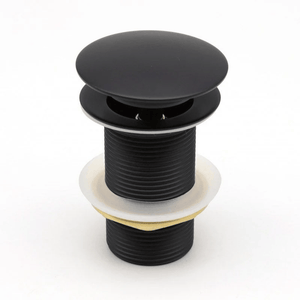 TSI simple OX003.PUW 32/40MM BLACK MUSHROOM SOLID BRASS BASIN POP UP WASTE NO OVERFLOW
