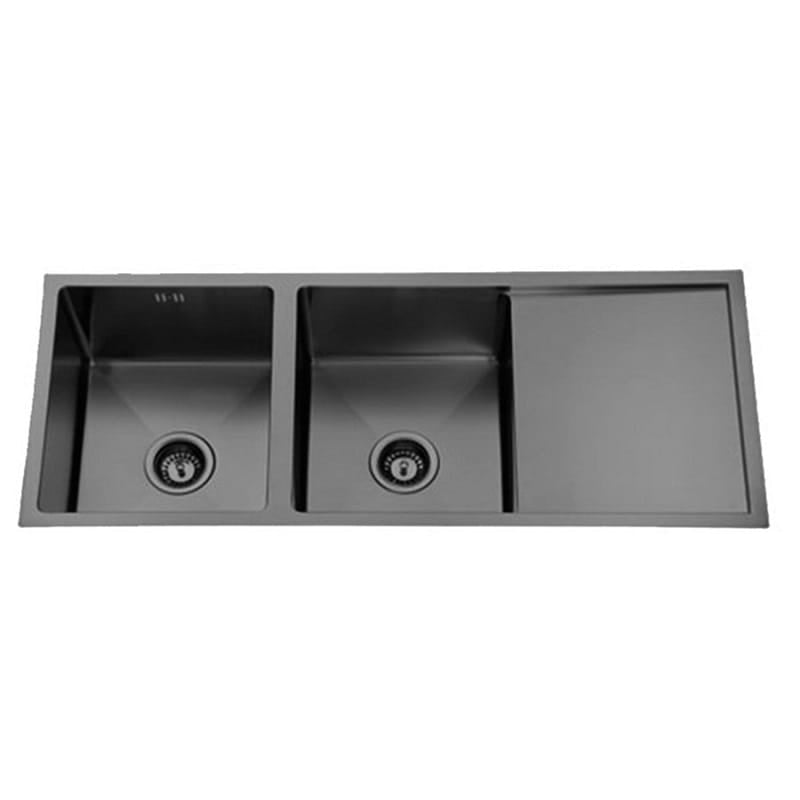 TSI Sinks BKS-HA11144 BLACK Athens Handmade KITCHEN SINK 1114x440x200 mm