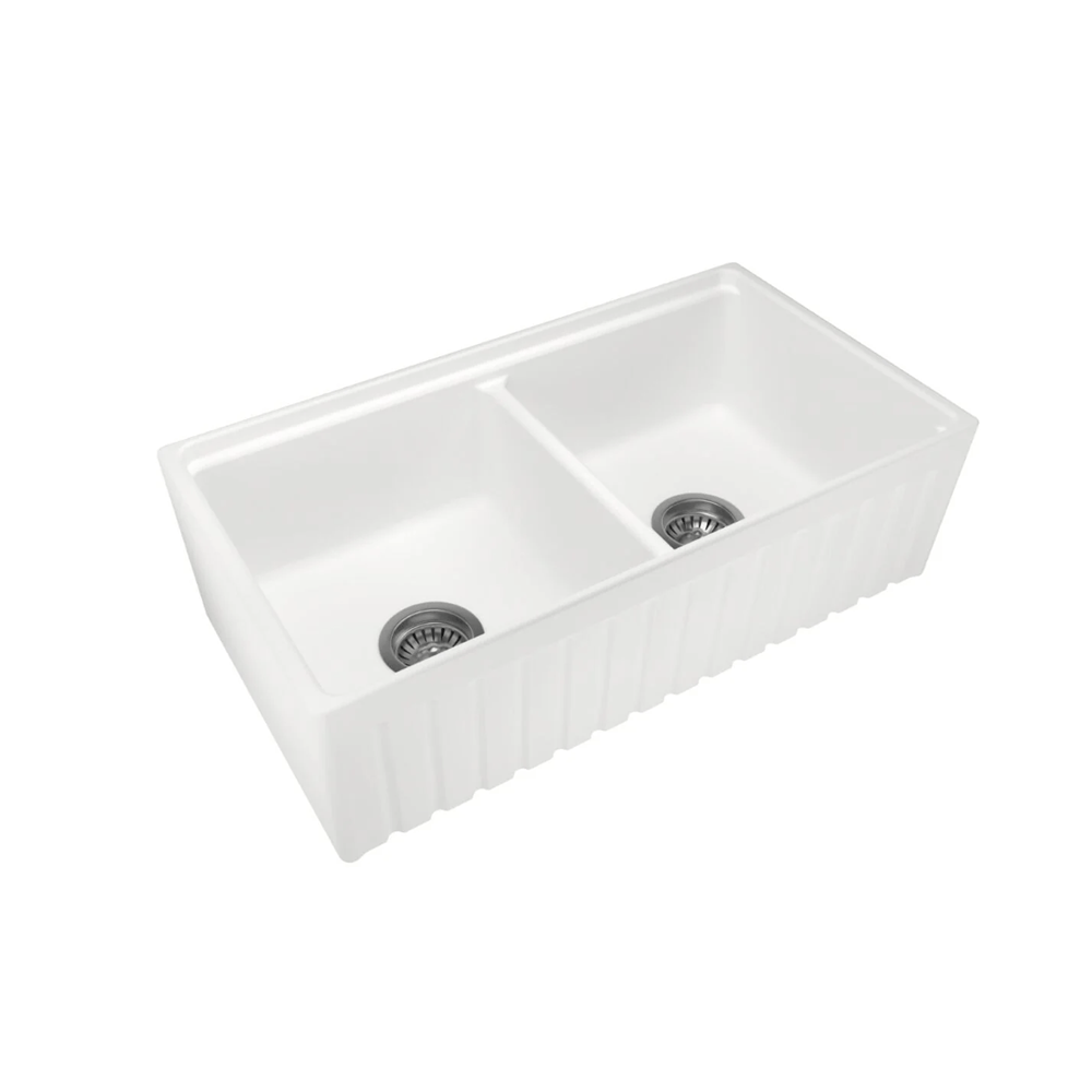 TSI Sinks C-8345DB CARYSIL FINE FIRECLAY DOUBLE BOWL 838 X 457 X 232MM