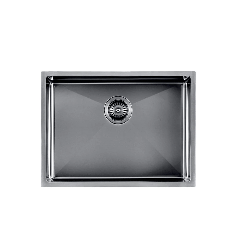 TSI Sinks TWM10-SATIN SATIN - GUN METAL GREY 600X450X230MM SATIN STAINLESS STEEL HANDMADE SINGLE BOWL SINK