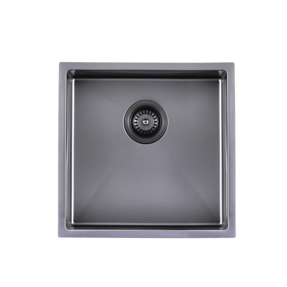 TSI Sinks TWM8-SATIN SATIN - GUN METAL GREY 440X440X205MM SATIN STAINLESS STEEL HANDMADE SINGLE BOWL SINK