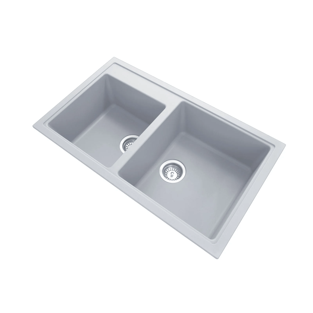 TSI Sinks TWMN-200G 860 X 500 X 205MM CARYSIL N200 DOUBLE BOWL GRANITE KITCHEN SINK
