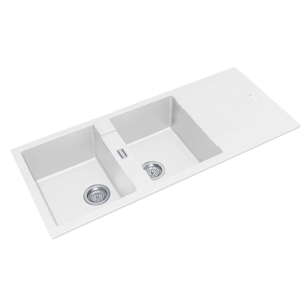 TSI Sinks WH1150.KS 1160*500*200MM WHITE GRANITE QUARTZ STONE KITCHEN SINK