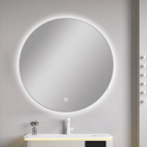 TSI Vanities MS-R75B-N 750MM ROUND BRUSHED NICKEL FRAMED CARYSIL LED MIRROR