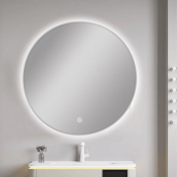 TSI Vanities MS-R75B-N 750MM ROUND BRUSHED NICKEL FRAMED CARYSIL LED MIRROR
