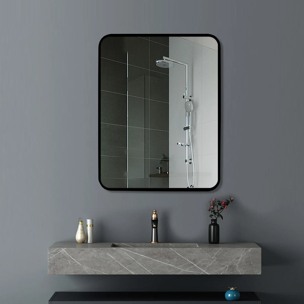 TSI Vanities T-500MSB 500*650*40MM SQUARE BLACK ALUMINIUM WALL MIRROR
