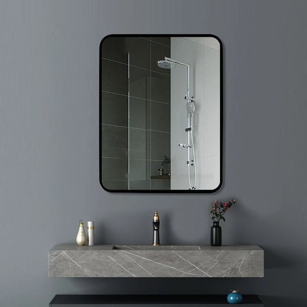 TSI Vanities T-500MSB 500*650*40MM SQUARE BLACK ALUMINIUM WALL MIRROR