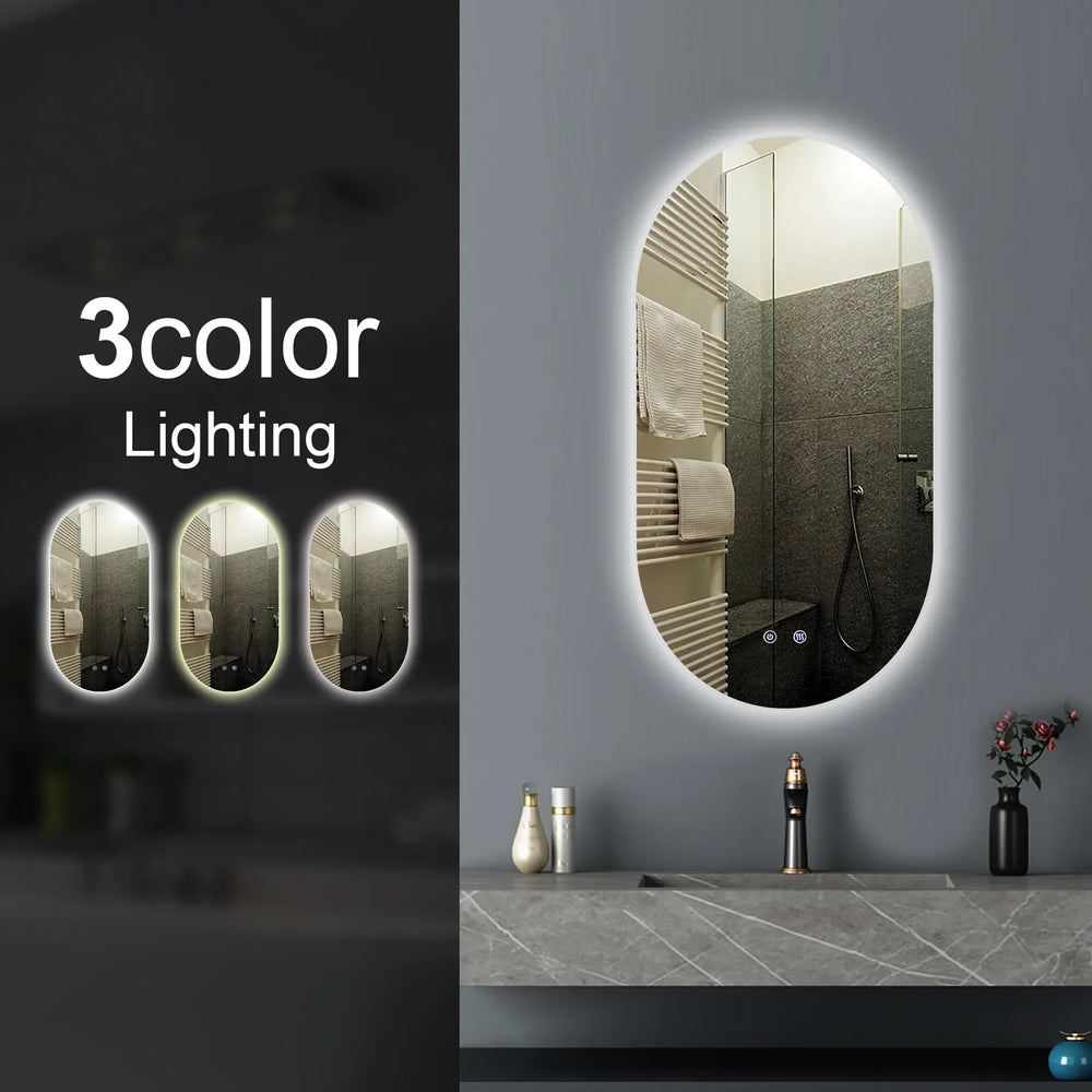 TSI Vanities T-6090AM OVAL SHAPE BACKLIT LED MIRROR 600X900MM