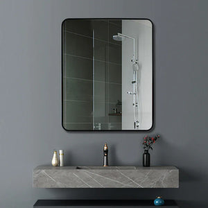TSI Vanities T-650MSB 650*800*40MM SQUARE BLACK ALUMINIUM WALL MIRROR