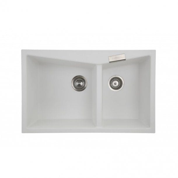 TWM-3220 800 X 500 X 220MM CARYSIL CGDB3220 DOUBLE BOWL GRANITE KITCHEN SINK TOP/FLUSH MOUNT