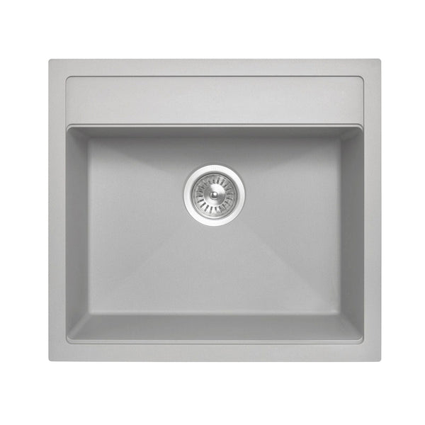 TSI Sinks TWM-560FE 560 X 510 X 200MM CARYSIL WALTZ 560 SINGLE BOWL GRANITE TOP/FLUSH/UNDER MOUNT KITCHEN/LAUNDRY SINK