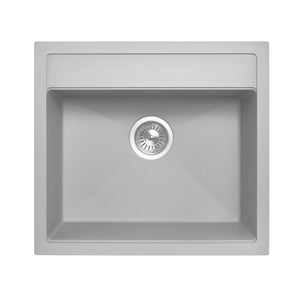 TWM-560FEG 560 X 510 X 200MM CARYSIL WALTZ 560 SINGLE BOWL GRANITE TOP/FLUSH/UNDER MOUNT KITCHEN/LAUNDRY SINK