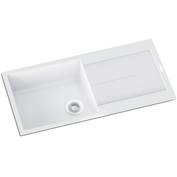TWM-ED100LW 1000 X 500 X 200MM CARYSIL ENIGMA D100L SINGLE BOWL WITH DRAINER BOARD GRANITE KITCHEN SINK