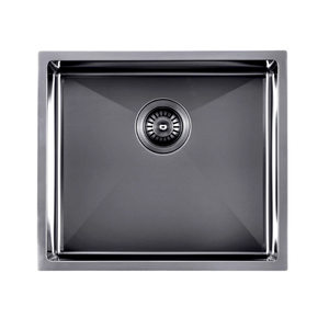 TWM5B 510*450*230MM GUN METAL GREY HAND-MADE SINGLE BOWL KITCHEN SINK(ROUND EDGES)