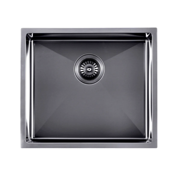 TWM5B 510*450*230MM GUN METAL GREY HAND-MADE SINGLE BOWL KITCHEN SINK(ROUND EDGES)
