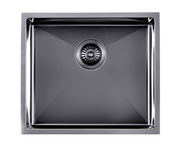 TSI Sinks TWM5B 510*450*230MM GUN METAL GREY HAND-MADE SINGLE BOWL KITCHEN SINK(ROUND EDGES)