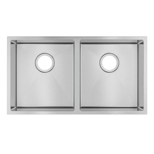 TWM7 820X457X230MM 1.2MM HANDMADE TOP/UNDERMOUNT DOUBLE BOWLS KITCHEN SINK