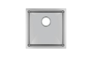 TSI Sinks TWM8 440X440X205MM STAINLESS STEEL HANDMADE SINGLE BOWL SINK FOR FLUSH MOUNT AND UNDERMOUNT