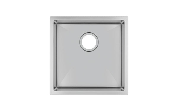 TSI Sinks TWM8 440X440X205MM STAINLESS STEEL HANDMADE SINGLE BOWL SINK FOR FLUSH MOUNT AND UNDERMOUNT